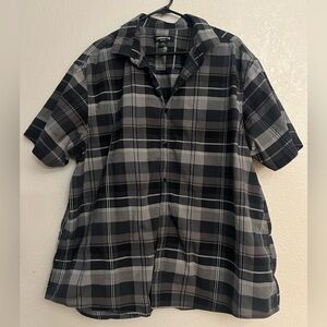 Claiborne Men’s Button Down Shirt XXL Black